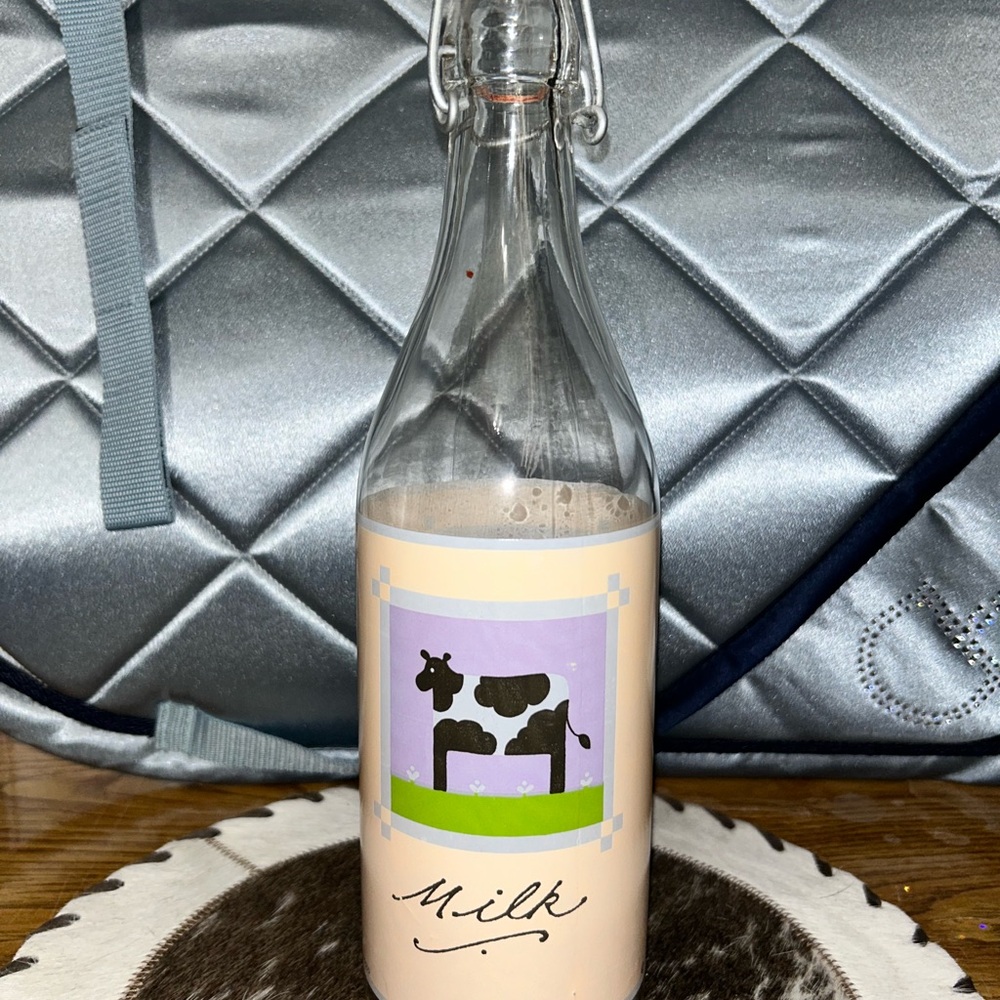 Vintage Milk Bottle Made in Italy for Provender in Mt Vernon NY